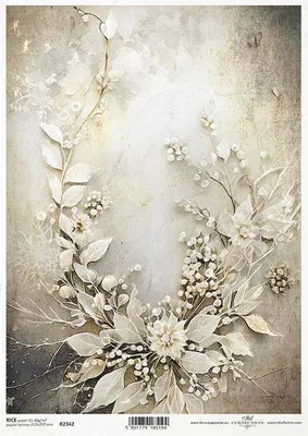 Produktbild von ITD Reispapier Decoupage Bastelpapier Serviettentechnik-R2342 Winterstrauß, Blumen
