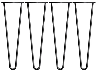 Produktbild von Tischbeine, Haarnadel-Design, langlebige Metallkonstruktion, 16 Zoll - 2 Stangen (Bank)