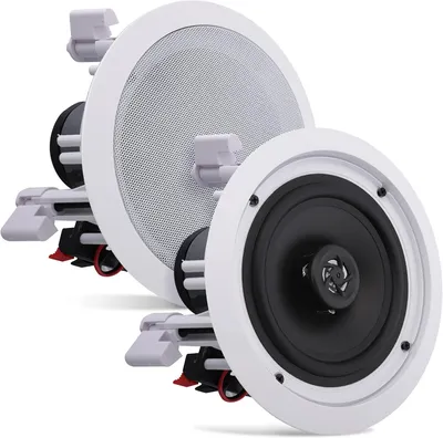 Obrázok produktu pre Pyle PDIC1661RD, 2-way, 2.0 kanály/kanálov, Kábel, 70 - 20000 Hz, 16 ohm, Biela