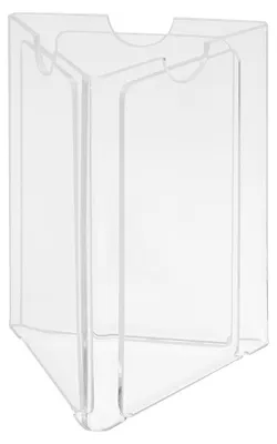 Produktbild von Dreiseitiger Tischaufsteller DIN A7 Hoch aus Acrylglas transparent Menükartenhalter Tischkartenhalter