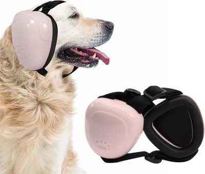 Produktbild von Hundepflegemittel Gehörschutz für Hunde, verstellbarer Gehörschutz, Geräuschisolierung und Geräuschreduzierung (Rosa, L)