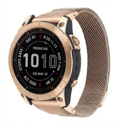 Productafbeelding van imoshion QuickFit® Milanees bandje - Garmin 22 mm aansluiting - Maat L/XL - Rose Gold, AI-gegenereerde afbeelding