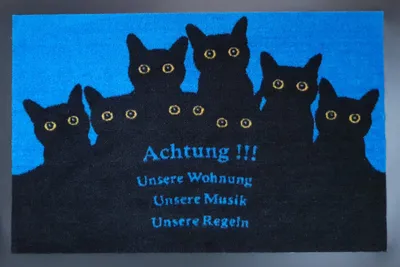 Produktbild von Fußmatte Katze Katzenhaus Meine Wohnung Fußabtreter