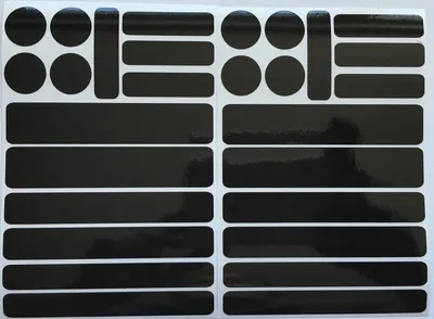 Produktbild von Kinderwagen 28 schwarz reflektierende Warnaufkleber (Orafol RA1)