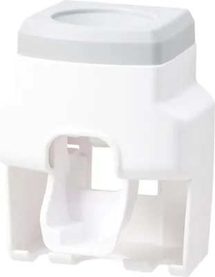 Produktbild von Automatisches Zahnpastaspender-Set, einfach zu installierender wandmontierter Zahnpastaquetscher mit Zahnbürstenhalter, Badezimmerzubehör