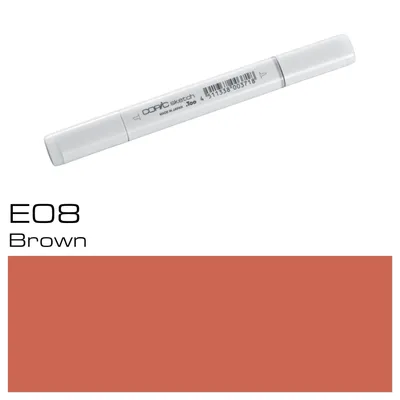 Obrázok produktu pre COPIC Sketch obojstranný štetec a dláto, E08 Brown
