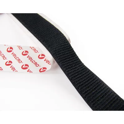Produktbild von VELCRO® Klettband Selbstklebend, Haken & Flausch 20mm x 5m Schwarz