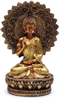 Zdjęcie produktu dla Budda Uspokojenia Z Aurą I Tronem - 356 G; 12,8 x 8 x 18,5 cm