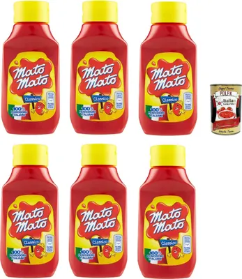 Produktbild von Mato Mato Ketchup Classico, Tomato Ketchup mit 100% italienischen Tomaten, 6x 390g Tomato Ketchup (fruchtig, tomatiger Geschmack) + Italian gourmet polpa 400g