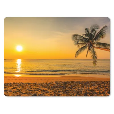 Produktbild von MuchoWow® Mauspad Mousepad Palme - Strand - Sonnenuntergang - Meer 23x19 cm - Mousepads - Maus Mat - Pad - Mausunterlage - Schreibtischunterlage - Mauspad