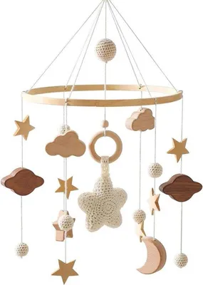 Produktbild von Mobiles Babywiege mit Filzballen und Wolken