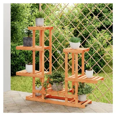Produktbild von Blumenständer aus massivem Tannenholz, 95 x 25 x 96 cm