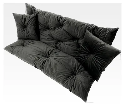 Produktbild von Auflage Set für Hollywoodschaukel mit Sitzkissen und zwei kleineren Kissen (100x60x50cm)