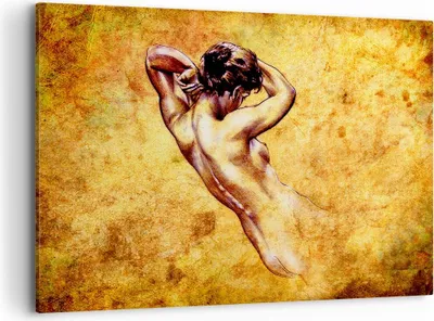 Produktbild von Bild auf Leinwand - Leinwandbild - Weibliches Modell Körper posiert - 100x70cm - Wand Bild - Wanddeko - Leinwanddruck - Bilder - Kunstdruck - Leinwand bilder - Wandkunst - AA100x70-0520