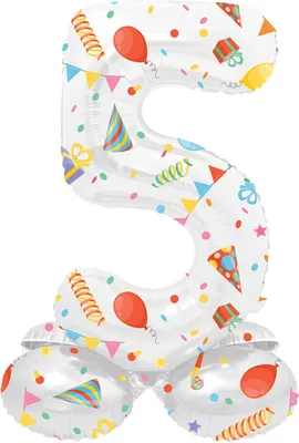 Immagine prodotto di Palloncino in foil a forma di numero 5 -72 cm