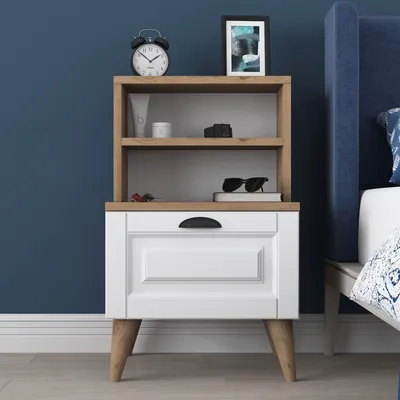 Immagine prodotto di Skye Decor, BD105 - 2786 - Noce, comodino, noce, 100% pannelli truciolari rivestiti in melamina, 45 x 40 x 74,4 cm