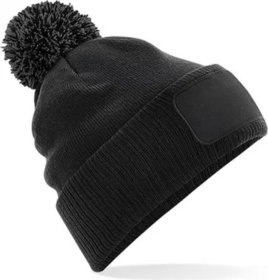 Immagine prodotto di Beechfield B443 | Berretto Snowstar® Patch da donna - Colore: Nero/Grigio Grafite - Taglia: Unica