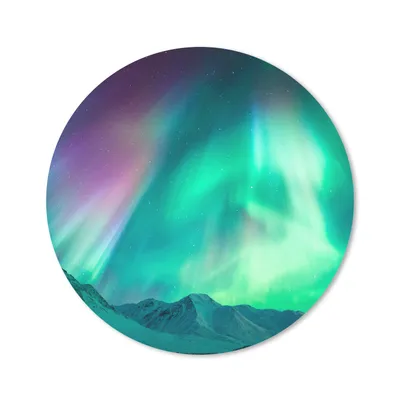 Produktbild von MuchoWow® Mauspad Mousepad Nordlichter - Berg - Nacht 50x50 cm - Mousepads - Maus Mat - Pad - Mausunterlage - Vinyl