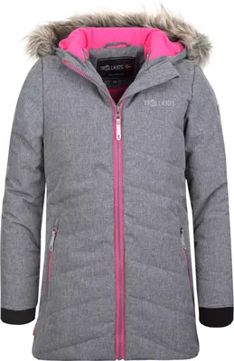 Produktbild von Trollkids Girls Lifjell Jacket Mädchen Wasserdichte Jacke Grau 133-609 Grösse 104