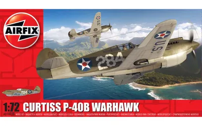 Produktbild von Airfix A01003B, Starrflügelflugzeug-Modell, Montagesatz, 1:72, Curtiss P-40B Warhawk, Unisex, Kunststoff
