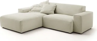 Produktbild von KAWOLA Sofa RANI Ecksofa Feincord beige Recamiere links