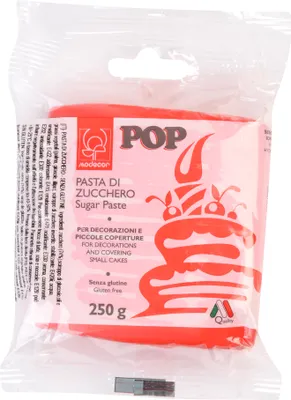 Zdjęcie produktu dla Pasta cukrowa Fire Red Pop 250g Zuckerpaste - Modecor