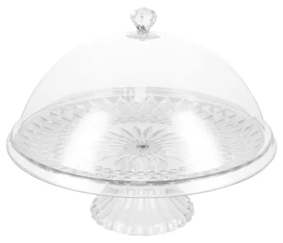 Kuchenständer mit Haube, 30 cm, transparent, Kunststoff