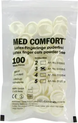 Produktbild von MED-Comfort - Fingerlinge - Latex Puderfrei - L