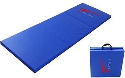 Immagine prodotto di Tappetino da fitness pieghevole con maniglie, ideale per l'uso domestico e in viaggio