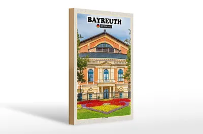 Produktbild von Holzschild Städte Amberg Bayreuth Herrenhaus 20x30cm
