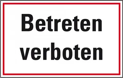 Produktbild von Dreifke® Schild I Hinweisschild Betreten verboten, Kunststoff, 300x200mm