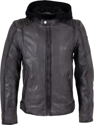 Produktbild von Mauritius Lederjacke Herren MMHiran SlimFit anthrazit Streetwear 100% Leder M