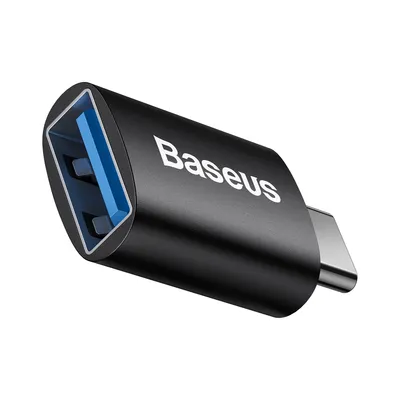Zdjęcie produktu dla Adapter wtyczki Baseus Ingenuity Series USB typu C do USB-A 3.2 Gen 1 czarny (ZJJQ000001)