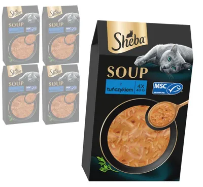 Produktbild von Sheba Suppe mit Thunfisch 20x40g Feuchtfutter in Soße Suppchen für Katzen