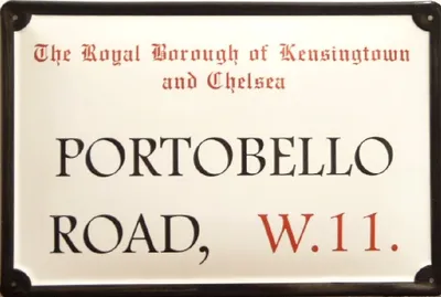 Produktbild von Blechschild Nostalgieschild Portobello Road London Strassenschild