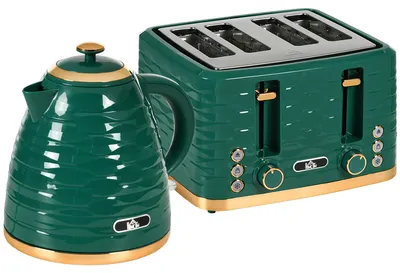 Produktbild von 2-in-1 Toaster und Wasserkocher Set, 7 Bräunungsstufen, Auftau- und Aufwärmfunktion, Grün