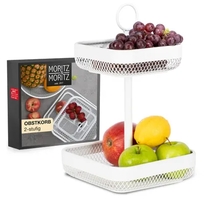 Produktbild von Moritz & Moritz Obstkorb Etagere Eckig weiß