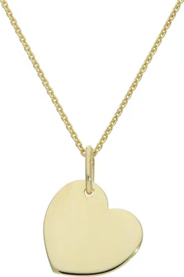 Produktbild von Damen Halskette 925 Silber Goldplattiert, Herzanhänger, JL16-05-0790