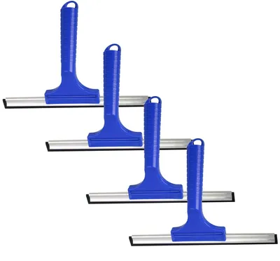 Produktbild von Novaliv 4x Fensterabzieher 23 cm Aluleiste mit Gummilippe für streifenfreies Abziehen Blau Fensterreiniger Fensterlippe Fensterreinigung Abzieher Fenster Fensterputzer Fensterwischer Duschabzieher