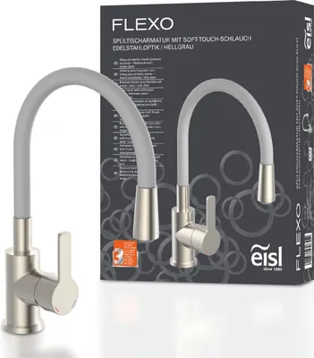 Obrázek produktu pro eisl kuchyňská baterie FLEXO, flexibilní kuchyňská baterie s funkcí úspory vody, 360° otočná kuchyňská baterie