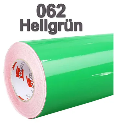Produktbild von (5,60€/m²) Oracal® Möbelfolie 062 Hellgrün Glanz 31,5 cm Breite Laufmeterware selbstklebende Folie Plotterfolie Klebe Folie Oracal 621 Küchenfolie