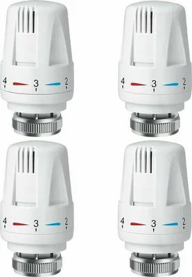 Obrázek produktu pro 4dílný radiátorový termostat, radiátorový termostat TRV M30 x 1,5, radiátorový termostat, radiátorové topné těleso pro domácí a kancelářský systém