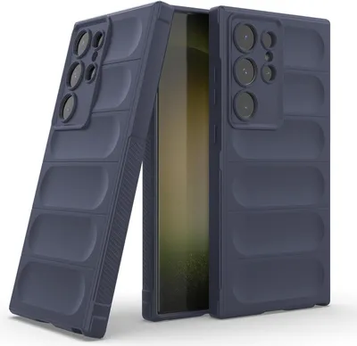 Produktbild von Handy Hülle für Samsung Galaxy S24 Ultra Grip Case Cover Schutzhülle Softgrip Farbe: Dunkelblau