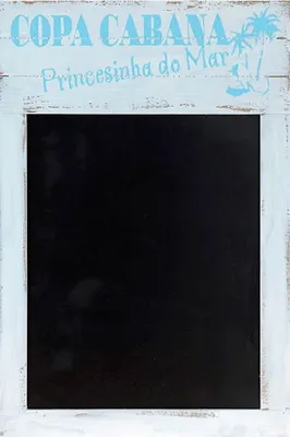Produktbild von Nostalgische Holz-Kreide-Tafel - Schultafel - Kreidetafel - Memoboard - Notiztafel - Wandtafel - Küchentafel - Antik Look - Memotafel, Farbe:Weiß