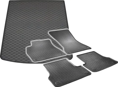 Produktbild von Gummi Fußmatten + Kofferraumwanne Set für Audi A6 C7 / 4G, Bj. 2011-2018