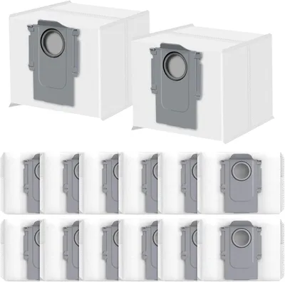 Produktbild von 14 Stück Staubbeutel für Roborock S8+/S8 Pro Ultra/S7 MaxV Ultra/Q7 Max+/Q8 Max+/Q5 Pro+/Q5 Max+, Q10 X5+/S5+, Q7 M5+/L5+ Saugroboter Absaugstation | Präzise Passform & Hohe Qualitä Staubsaugerbeutel