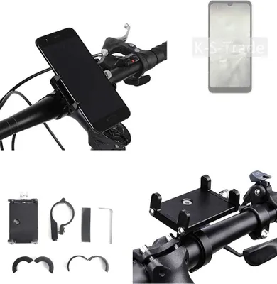 Produktbild von K-S-Trade Handyhalterung für das Fahrrad kompatibel mit Sharp Aquos Wish2 Halter Lenkstange Fahrradhalterung Motorrad Bike Mount Befestigung