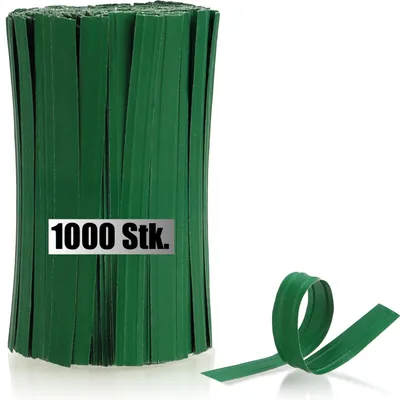 Produktbild von com-four® 1000x Papierbindestreifen - Bindedrähte mit 2-fach Drahtkern - 10 cm