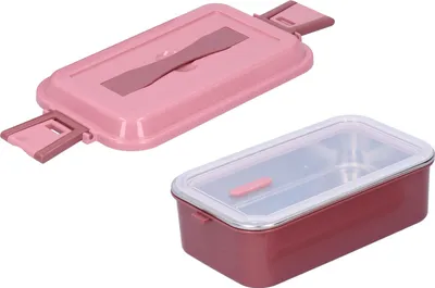 Obrázek produktu pro 304 Nerezová ocelová obědová krabička Obdélníková izolovaná přenosná krabička Bento s rukojetí Jednovrstvá 700 ml