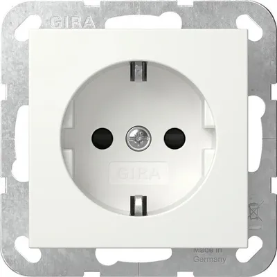 Immagine prodotto di GIRA 445327 Presa a modulo System 55 con protezione tattile avanzata bianco puro seta opaco